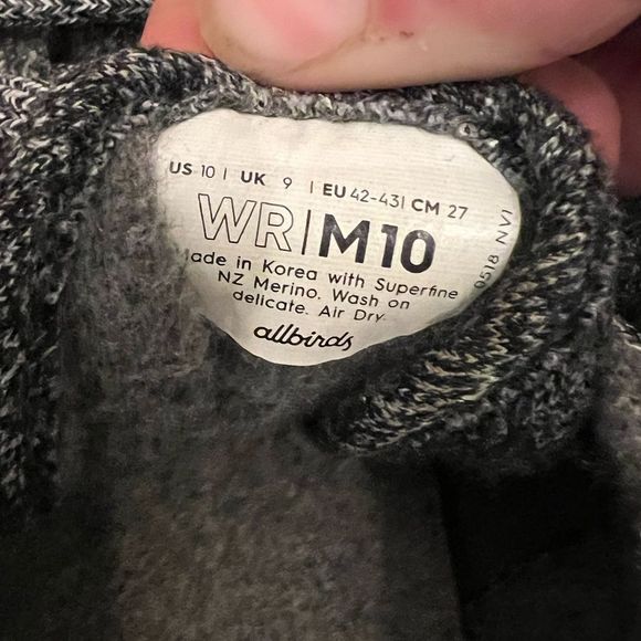 All birds Wool Runners in Natural Grey Size 10 - Picture 13 of 14